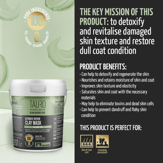 Ultra Natural Care Ultimate Repair Clay Mask for dogs and cats - 1