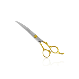 cutting scissors &quot;Perfection by Janita J. Plunge&quot;, curved, 440c stainless steel, golden color