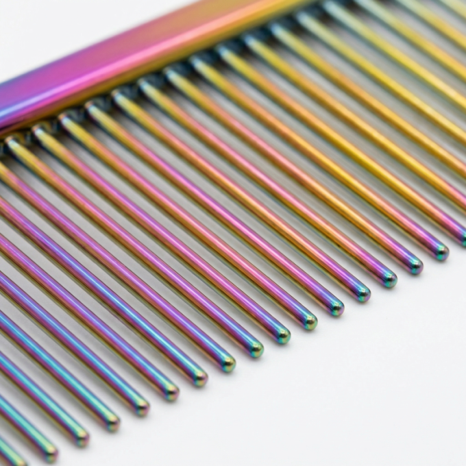 peine de doble densidad para el peinado del pelo, acero inoxidable - 1