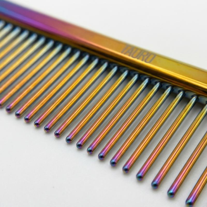 peine de doble densidad para el peinado del pelo, acero inoxidable - 3