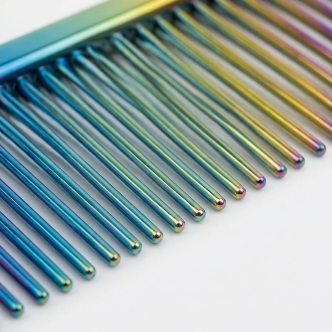 peine de doble densidad para el peinado del pelo, acero inoxidable - 2