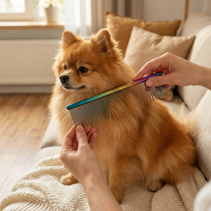 peine de doble densidad para el peinado del pelo, acero inoxidable - 4