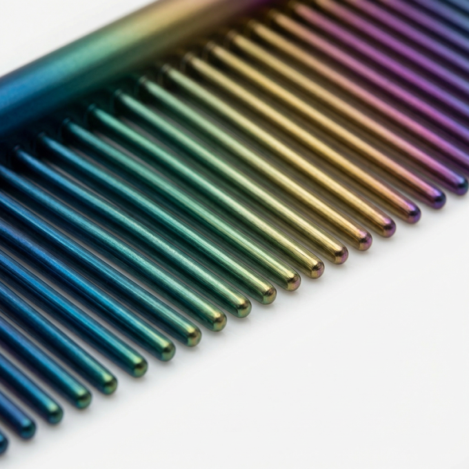 peine de doble densidad para el peinado del pelo, acero inoxidable - 5