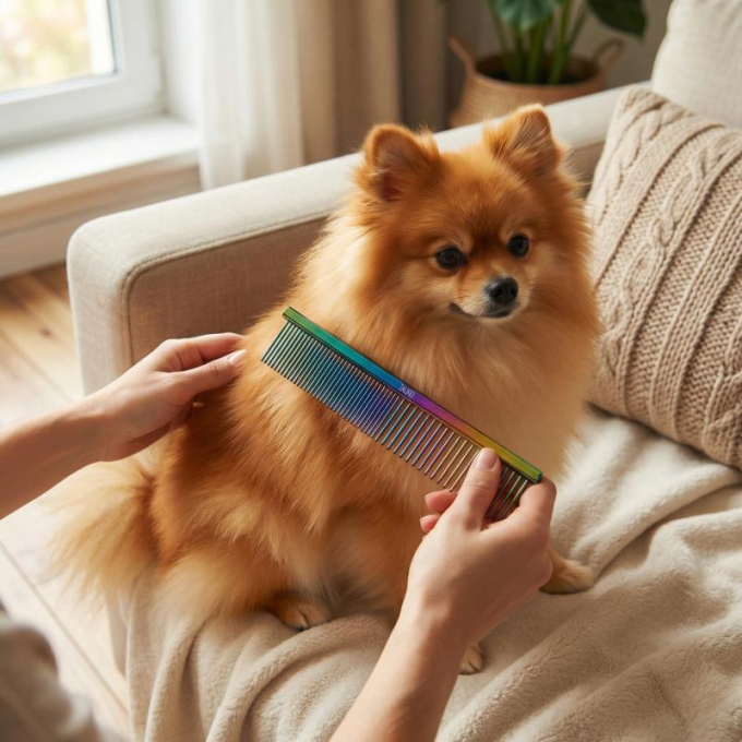 peine de doble densidad para el peinado del pelo, acero inoxidable - 6