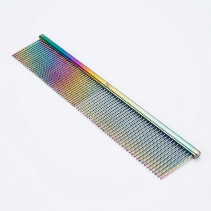 peine de doble densidad para el peinado del pelo, acero inoxidable - 1