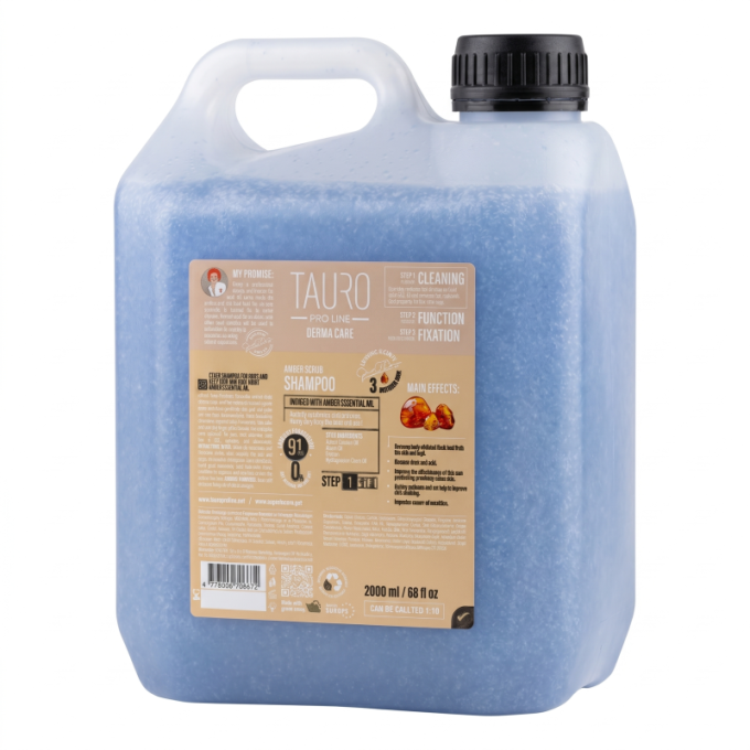 Derma Care Amber Scrub Shampooing pour chiens et chats, shampooing exfoliant pour chiens et chats - 1