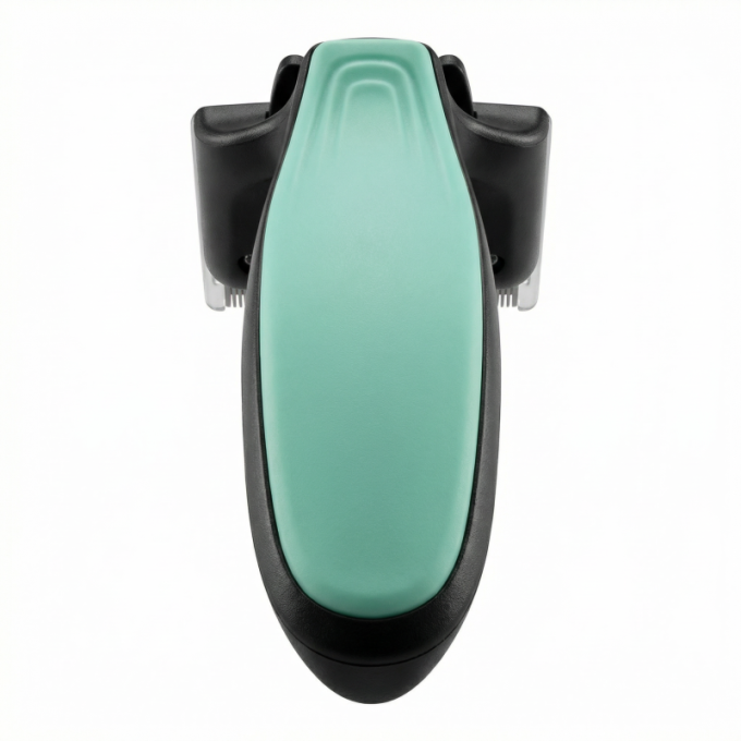 грабли для ухода за домашними животными для вычесывания шерсти с вращающимися двойными лезвиями из нержавеющей стали (45 мм x 40 мм), расстояние между зубьями 0,8 мм и 0,6 мм, черные с зеленоватой ручкой - 2