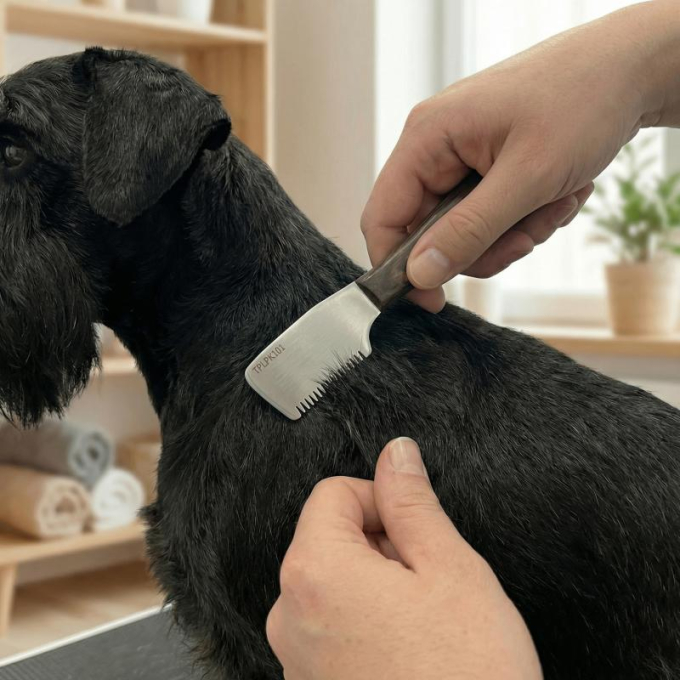 abisoliermesser mit grober Zahnung und Holzgriff - 8