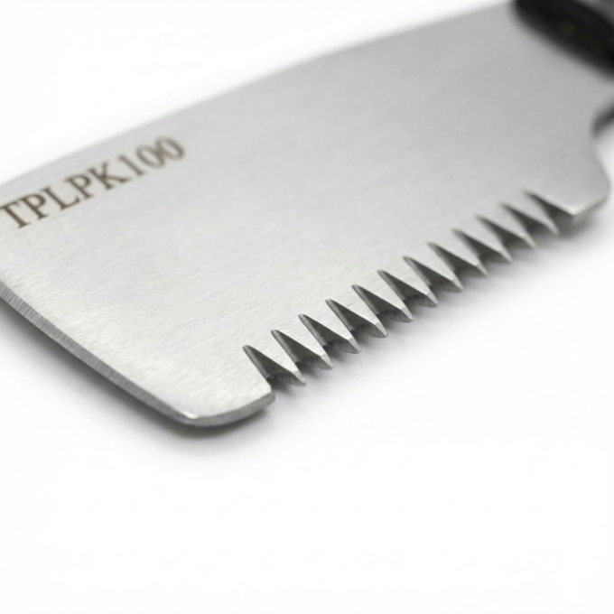 abisoliermesser mit grober Zahnung und Holzgriff - 2