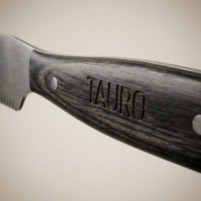 stripping knife with fine teeth and wooden handle - 4