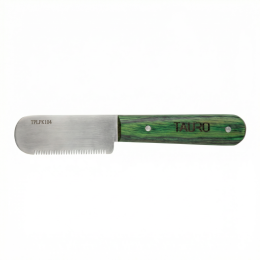 couteau à dénuder à grosses dents et manche en bois