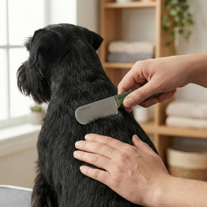 нож для зачистки с крупными зубьями и деревянной ручкой - 7