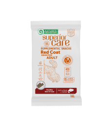 mangime complementare senza cereali - snack per cani adulti di tutte le razze con pelo rosso con salmone