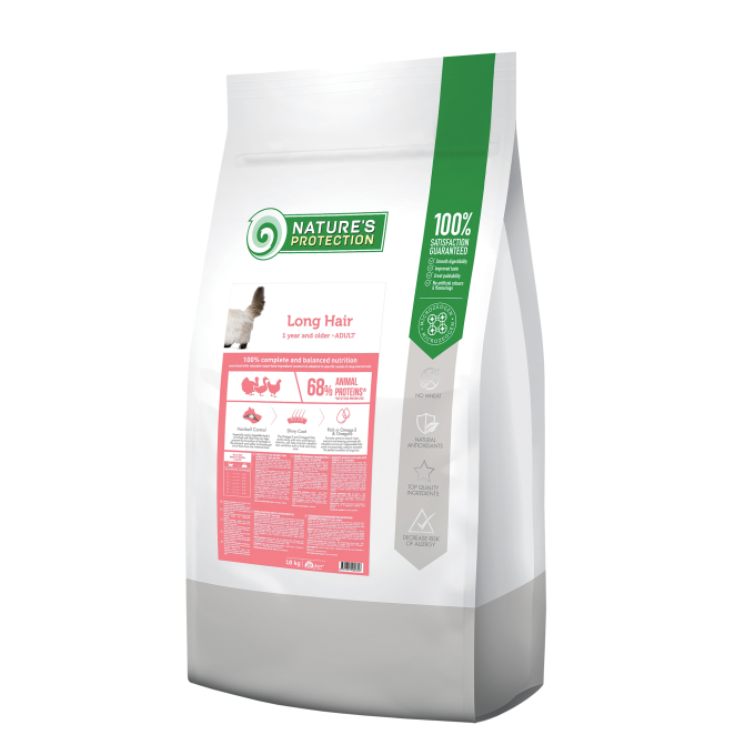 droogvoer voor volwassen langharige katten met gevogelte - 0