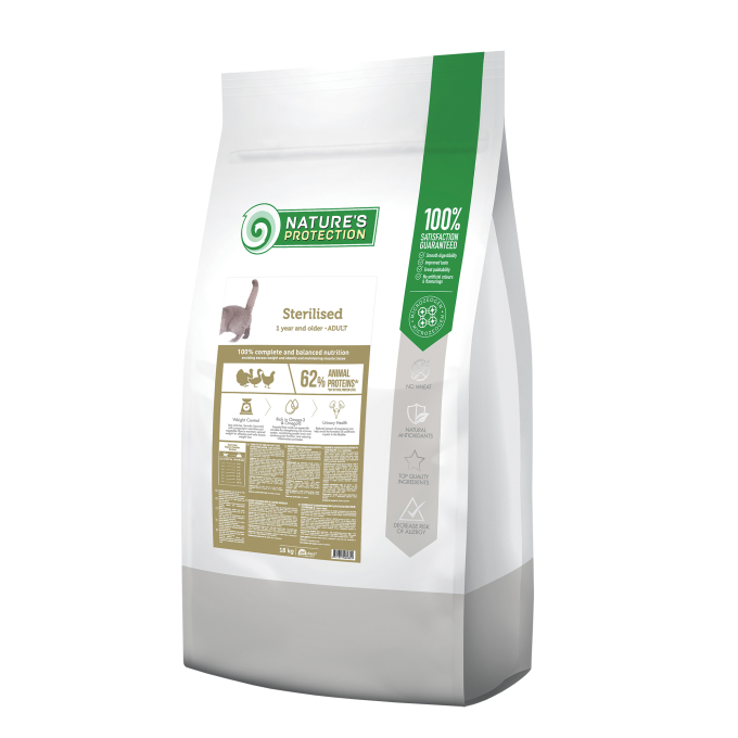 droogvoer voor volwassen katten na sterilisatie met gevogelte - 0