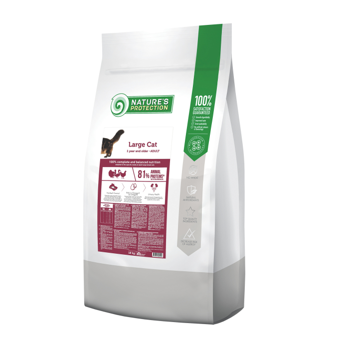 nourriture sèche pour chats adultes de grande race avec de la volaille - 0