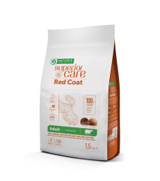 alimento seco sin cereales para perros adultos de razas pequeñas de pelo rojo, con cordero 