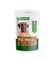snack pour chiens bandes de poulet avec sésame,