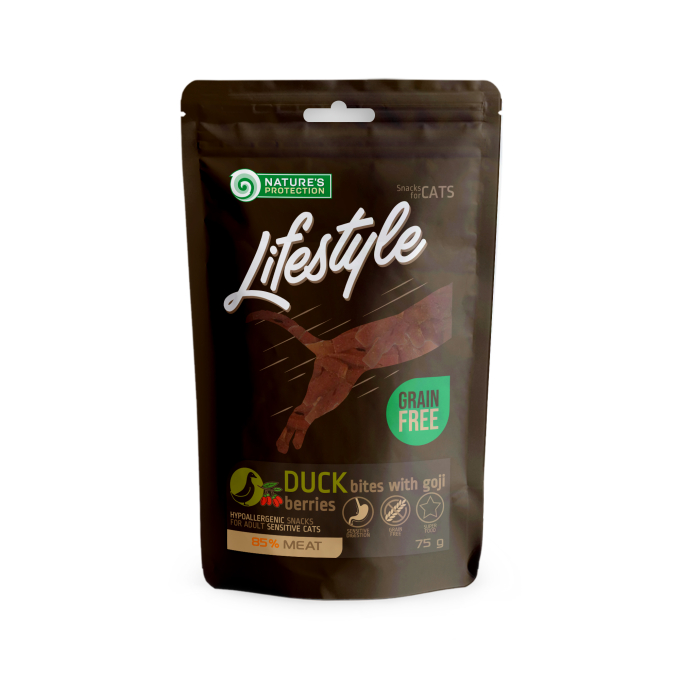 snack für Katzen mit Ente und Goji-Beeren - 0