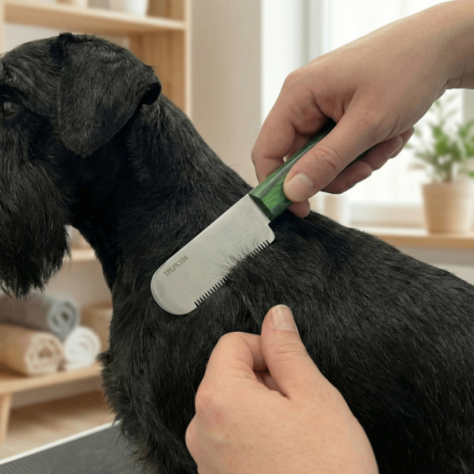 нож для зачистки с крупными зубьями и деревянной ручкой - 8