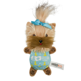peluche pour chien YORKSHIRE TERRIER avec pièces sonores remplaçables