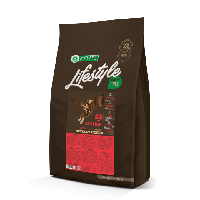 aliment sec sans céréales pour chiens adultes de toutes races avec saumon - 1