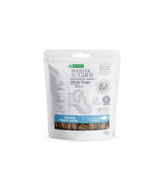 pienso complementario sin cereales - snacks para perros adultos de todas las razas con pescado blanco