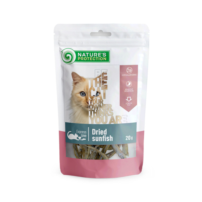 snacks for cats, dried sunfish - 0