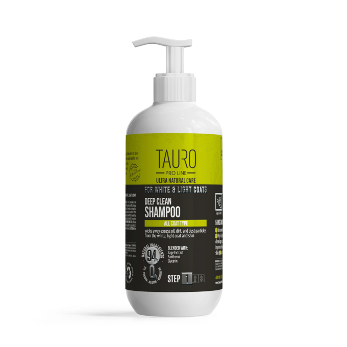 Shampoo per la pulizia profonda Ultra Natural Care per cani e gatti con pelo e pelle bianchi e chiari - 0