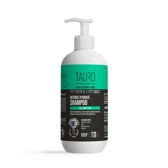 Shampoo Ultra Natural Care ad idratazione intensa per cani e gatti con pelo e pelle bianchi e chiari - 0