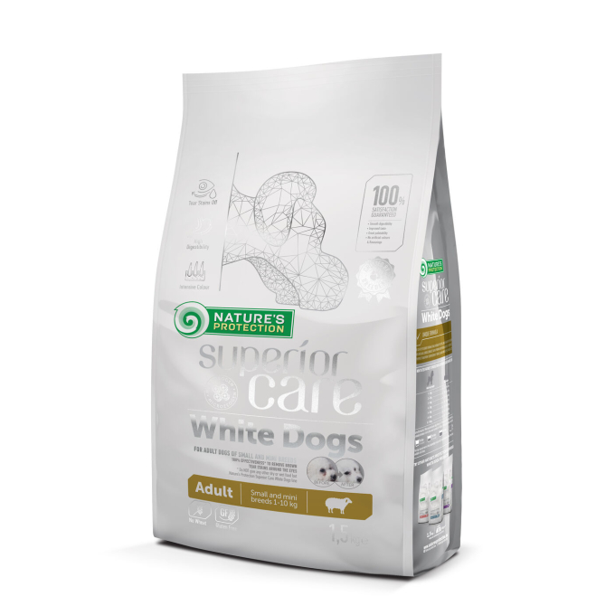 alimento seco para perros adultos de razas pequeñas y mini de pelo blanco, con cordero - 0