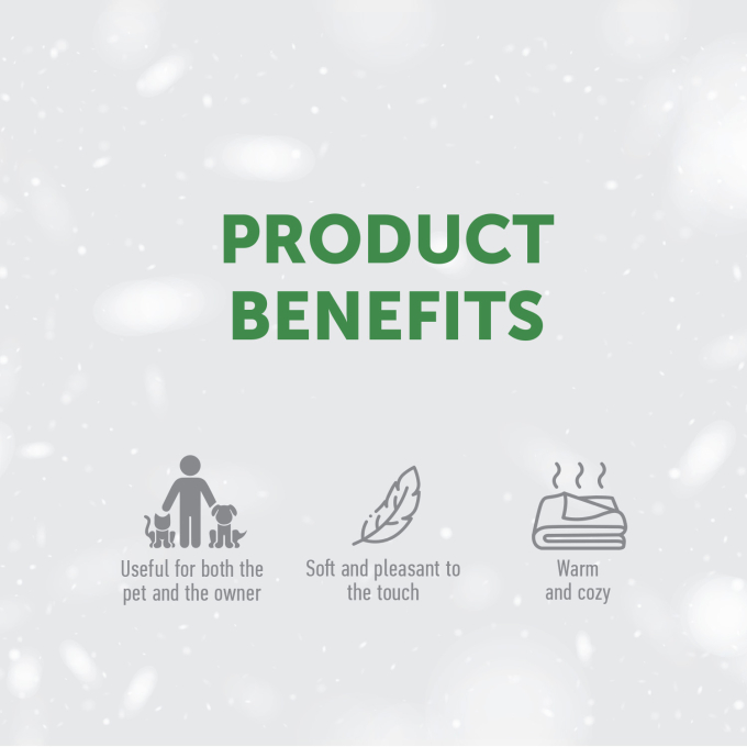 blanket, with white puppies - 1