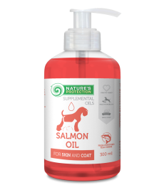 Aliment complémentaire à l'huile de saumon pour la peau et le pelage des chiens et chats adultes