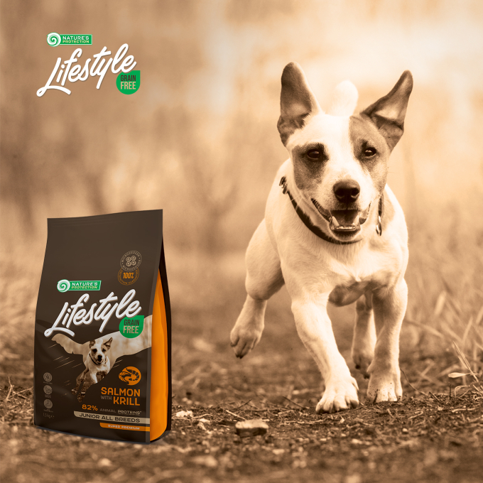 aliment sec sans céréales pour chiens juniors de toutes races avec saumon et krill - 8