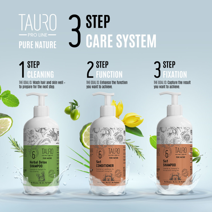 Pure Nature Herbal Detox + Fur Growth dog and cat coat shampoo and conditioner sample set - 4