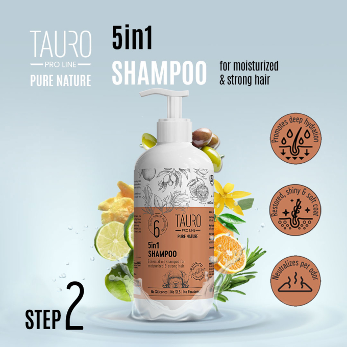 Pure Nature 5in1, moisturizing coat shampoo for dogs and cats - 3
