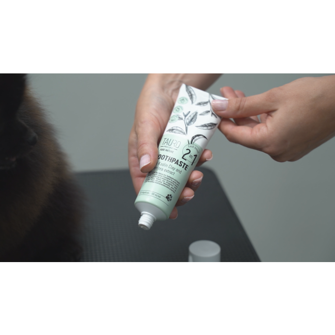 Pure Nature toothpaste with white clay (kaolin), zeolite and  green tea extract for dogs and cats - 2
