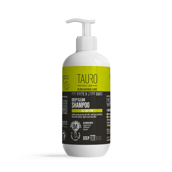 Ultra Natural Care deep clean shampoo for dogs and cats with white, light coat and skin - 1