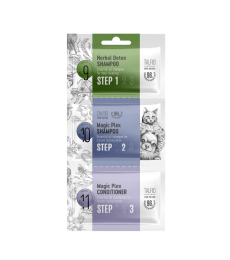 Pure Nature Herbal Detox + Magic-Plex sample set voor honden en katten, honden- en kattenshampoo en conditioner sample set