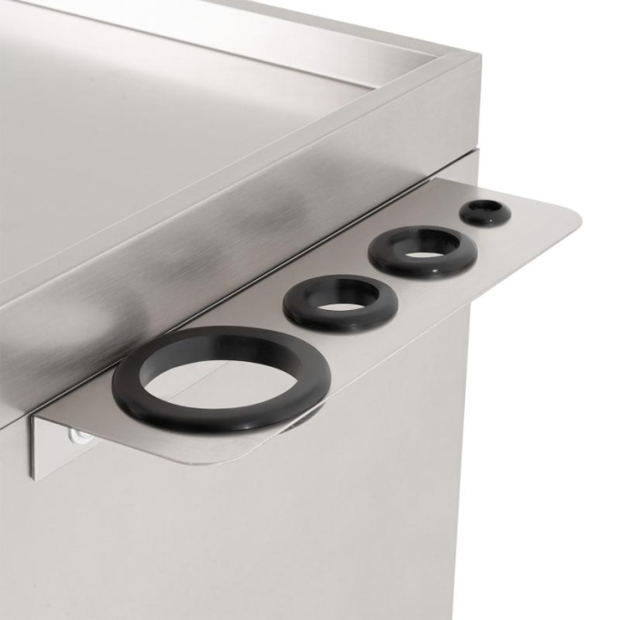 armoire en acier inoxydable avec porte-outils et roulettes - 5