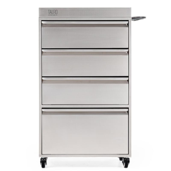 armoire en acier inoxydable avec porte-outils et roulettes - 7