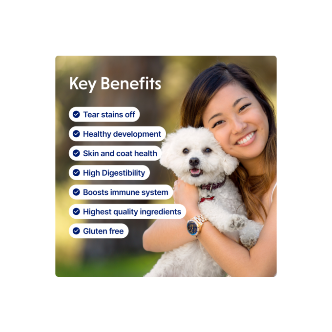 сухой беззерновой корм для собак мелких и мини пород с белой шерстью, с белой рыбой - 1