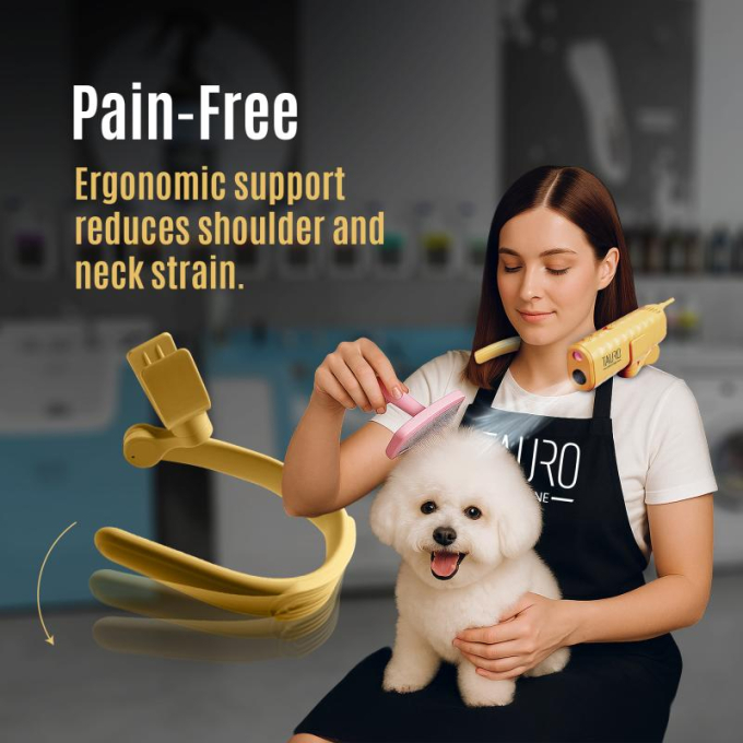 universal pet hair dryer with a flexible neck attachment system - 2