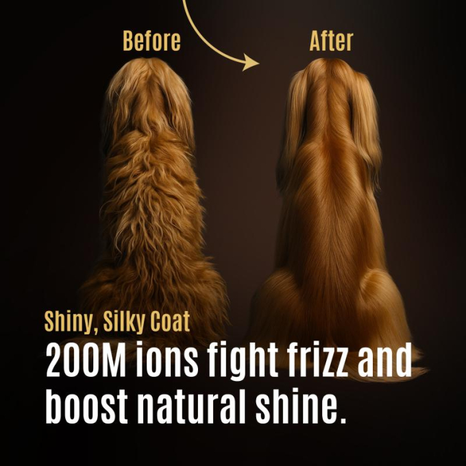universal pet hair dryer with a flexible neck attachment system - 4