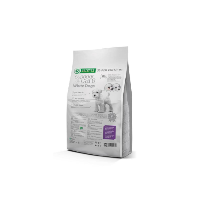 getreidefreies Trockenfutter für junge Hunde aller Rassen mit weißem Fell, mit Lachs - 1