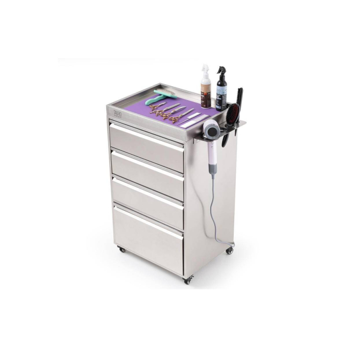 шкаф из нержавеющей стали с держателем инструментов и колесиками - 1