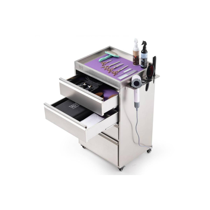 шкаф из нержавеющей стали с держателем инструментов и колесиками - 2