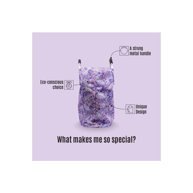 shopping bag, spacious, with metal handle, customized design - 4