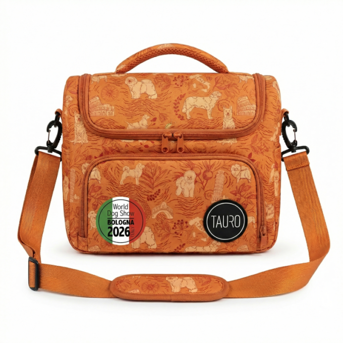 grooming bag, thematic „WDS 2026 Bologna" design, universal, with adjustable handle, customized design - 0