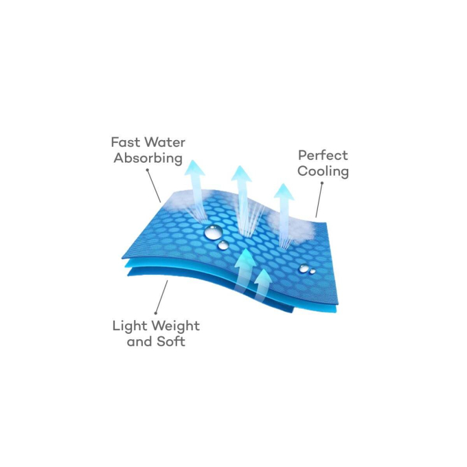 Drying and cooling pet towel, 64x43 cm - 2